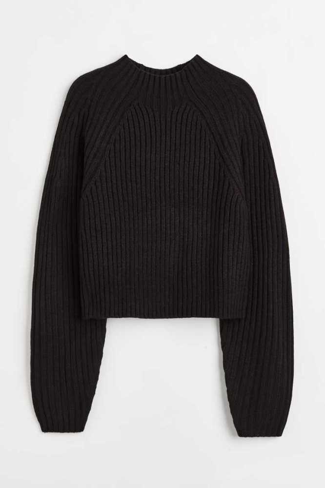 H&M Rib-knit Pullover Damen Lila | 0591-EZVKH