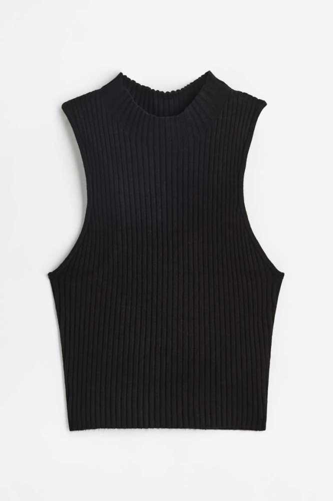 H&M Rib-knit Tank Oberteile Damen Rosa | 0235-CPOUG