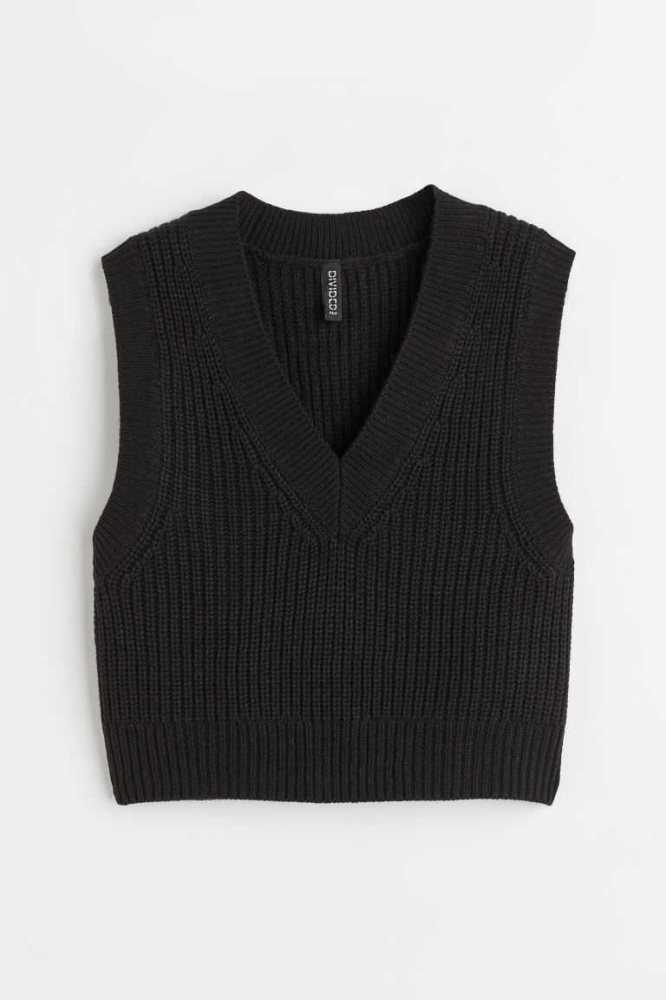 H&M Rib-knit Vest Pullover Damen Rosa | 6240-WTHEJ