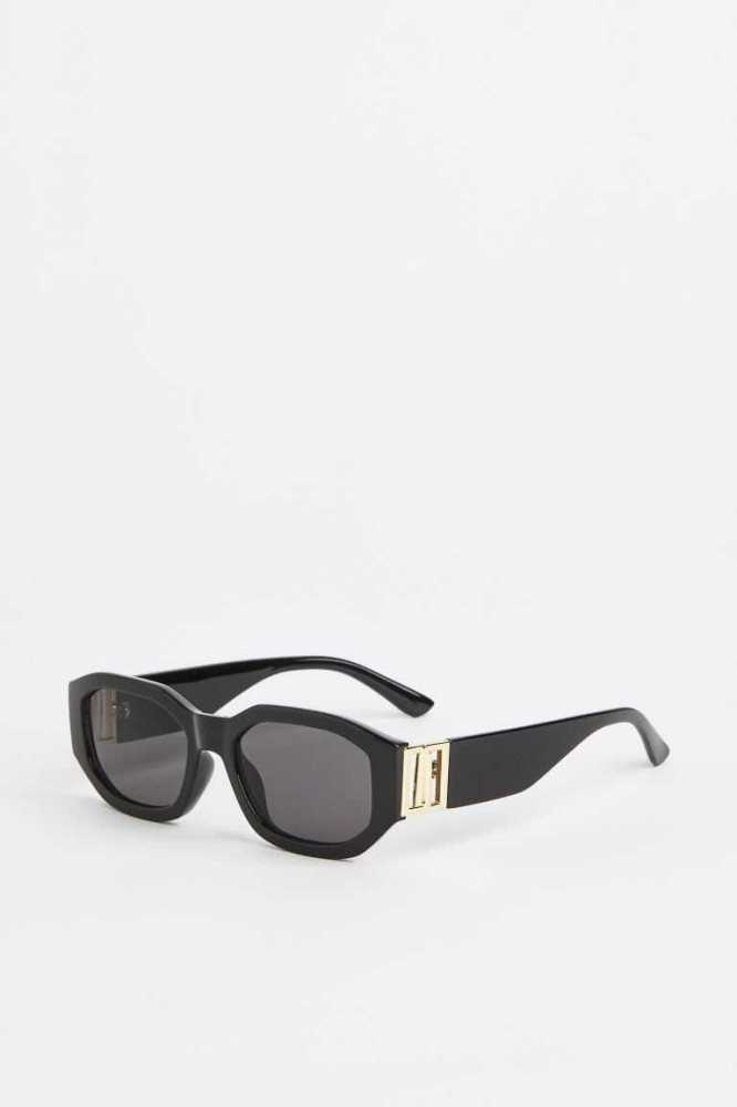 H&M Round Sonnenbrille Damen Schwarz | 4762-SMLJX