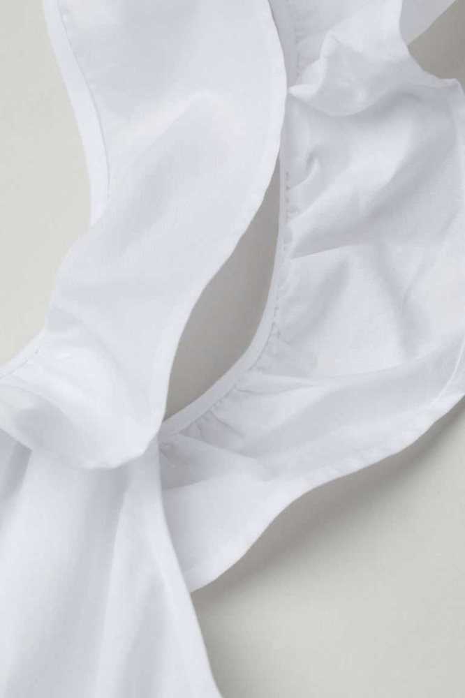 H&M Ruffle-detail Kleider Damen Hellgrün | 6049-QBUGO