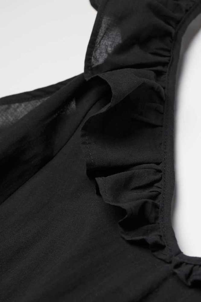 H&M Ruffle-detail Kleider Damen Hellgrün | 6049-QBUGO