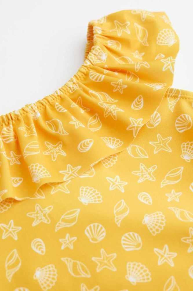 H&M Ruffled Badeanzüge Kinder Dunkeltürkis | 8206-STXYI