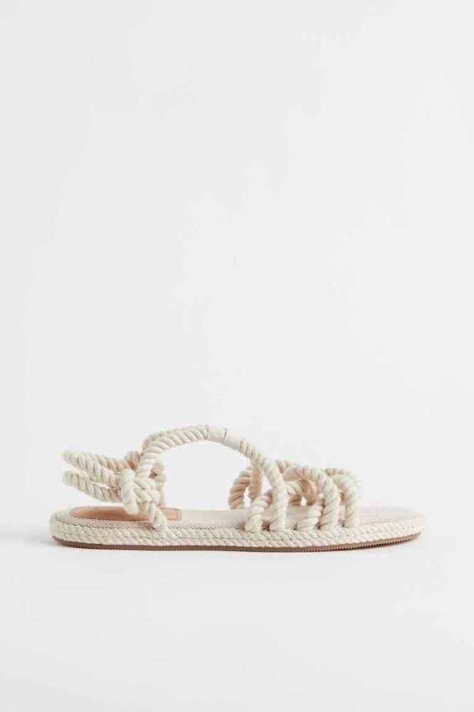 H&M Sandalen Damen Beige | 0324-JLTAI