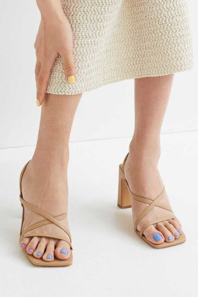 H&M Sandalen Damen Beige | 0734-HUVED