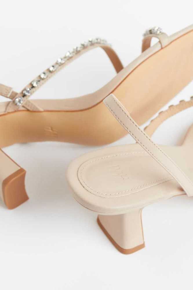 H&M Sandalen Damen Hellbeige | 9426-QKFBL