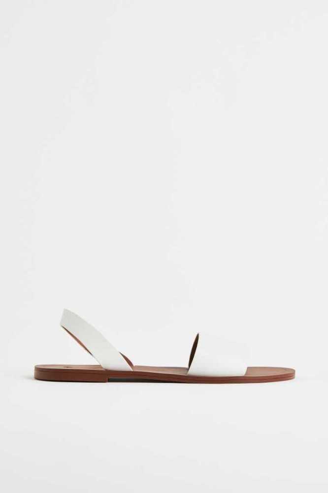 H&M Sandalen Damen Weiß | 0438-YLBAJ