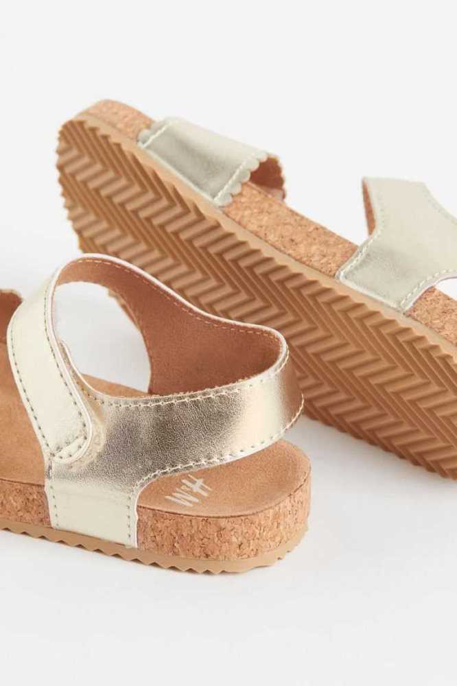 H&M Sandalen Kinder Beige Weiß | 3276-DKWYP