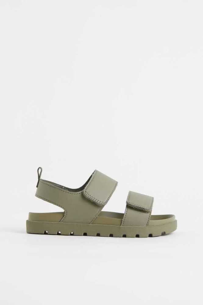 H&M Sandalen Kinder Khaki Grün | 5712-GYABQ