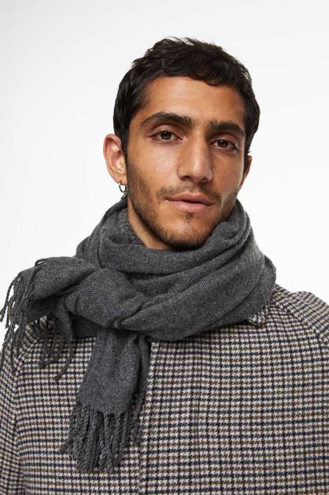 H&M Scarf Schals Herren Weiß Grün | 9472-RUXAC