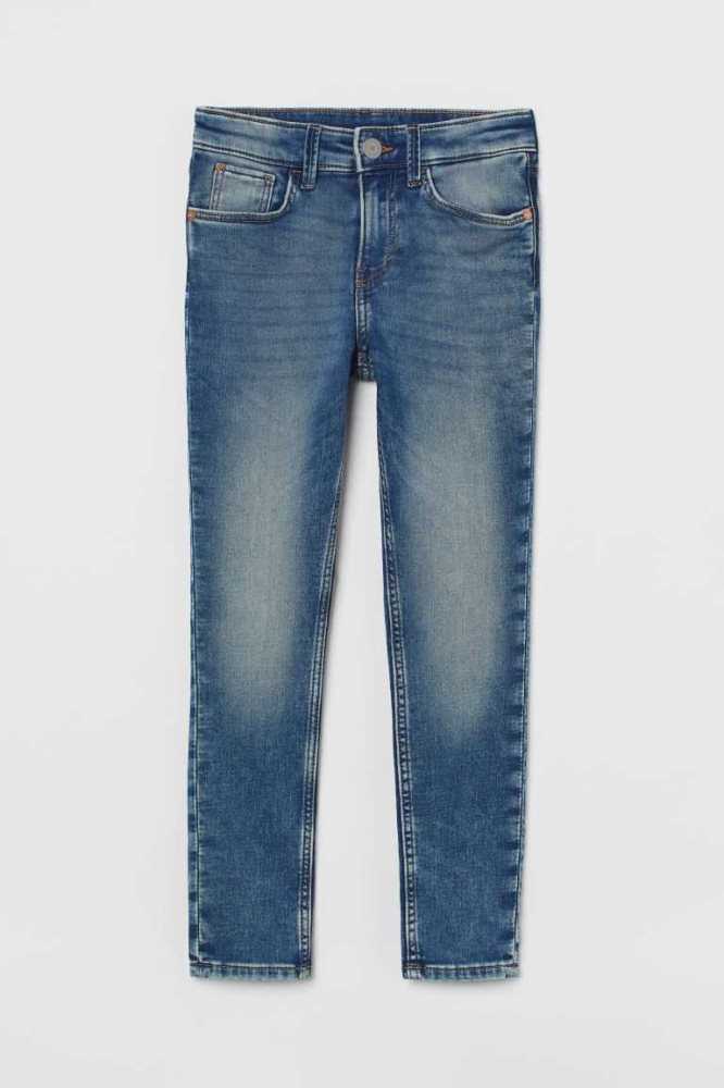 H&M Schlank Fit Jeans Kinder Blau | 3468-AWBRY