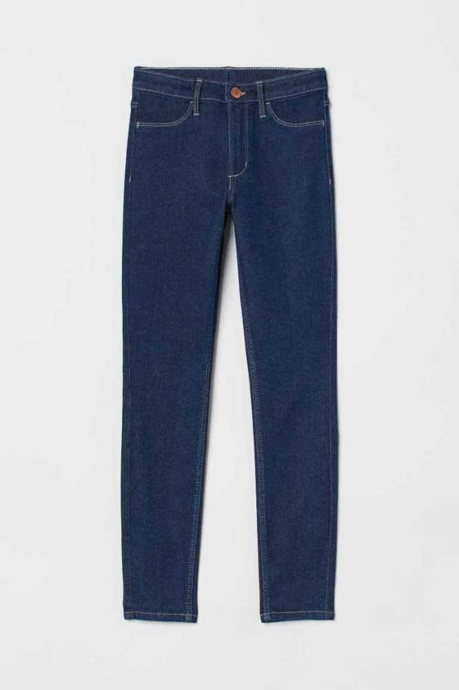 H&M Schlank Fit Jeans Kinder Dunkelblau | 7961-NQHSK