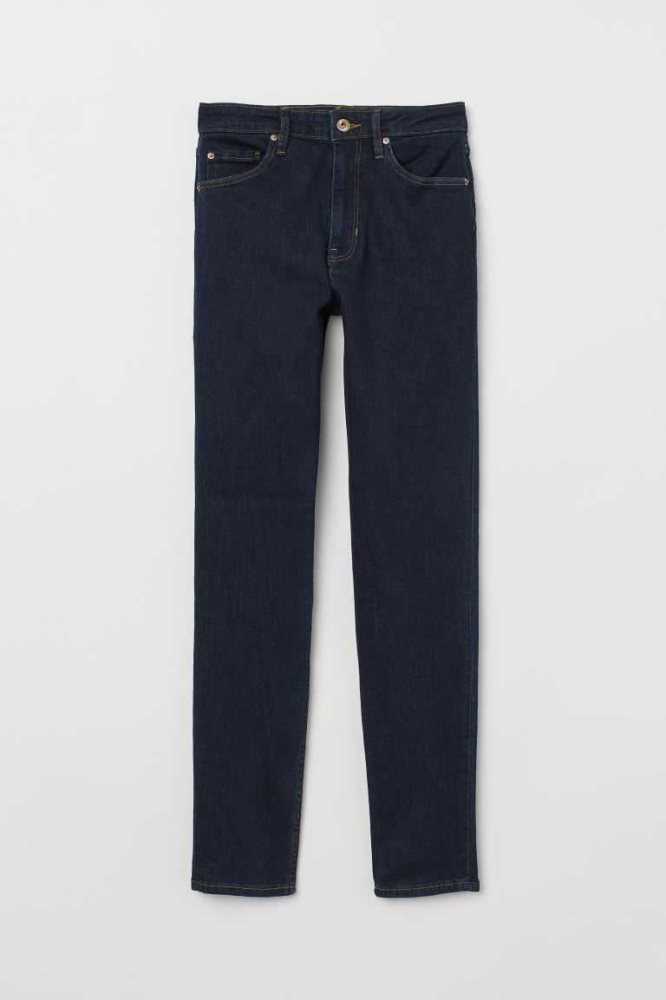 H&M Schlank High Jeans Damen Blau | 6981-EPAOJ