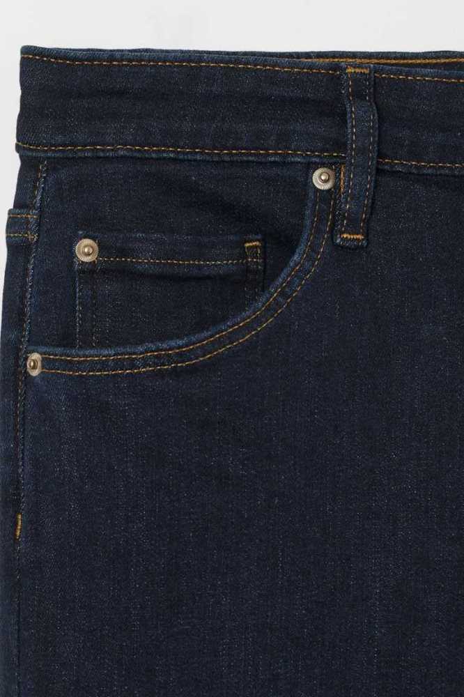 H&M Schlank High Jeans Damen Blau | 7012-FDPMK