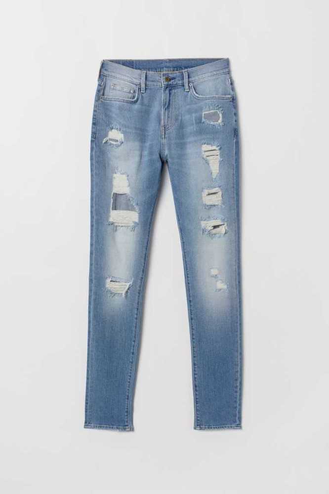 H&M Schlank Jeans Herren Blau | 1749-IQNXU