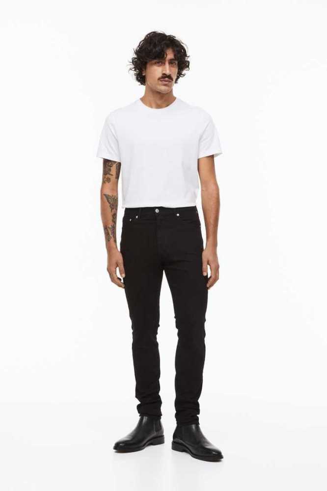 H&M Schlank Jeans Herren Dunkelblau | 7450-XZHUL