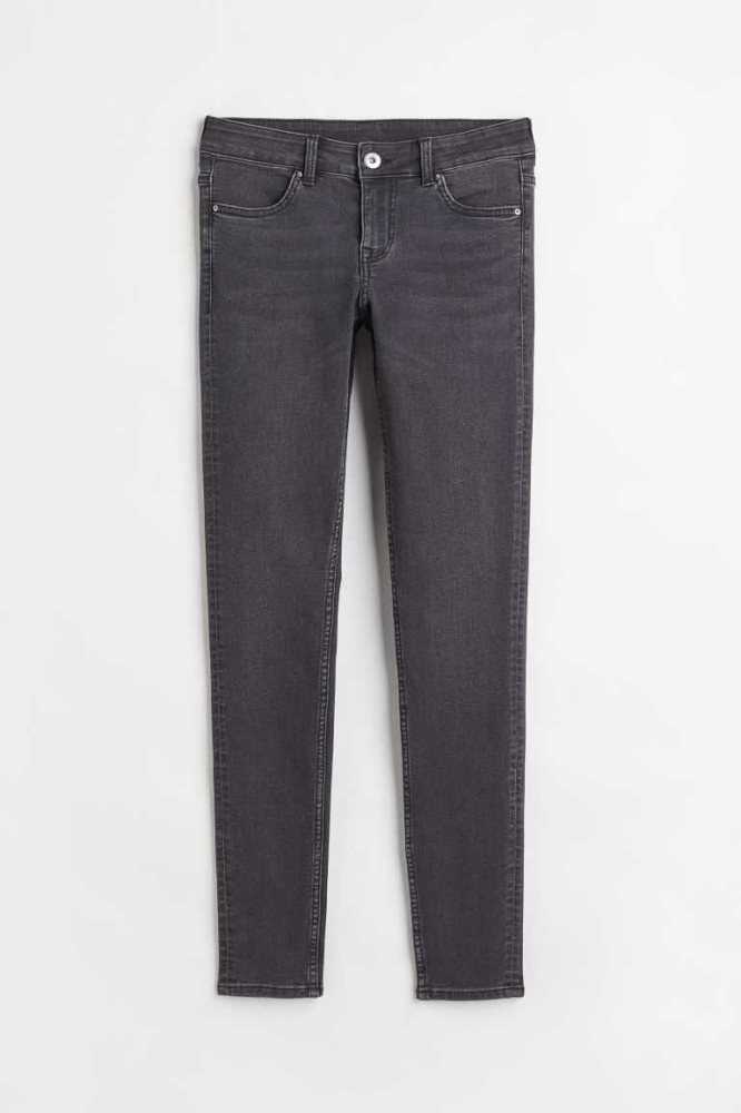 H&M Schlank Low Jeans Damen Grau | 6031-JATKY