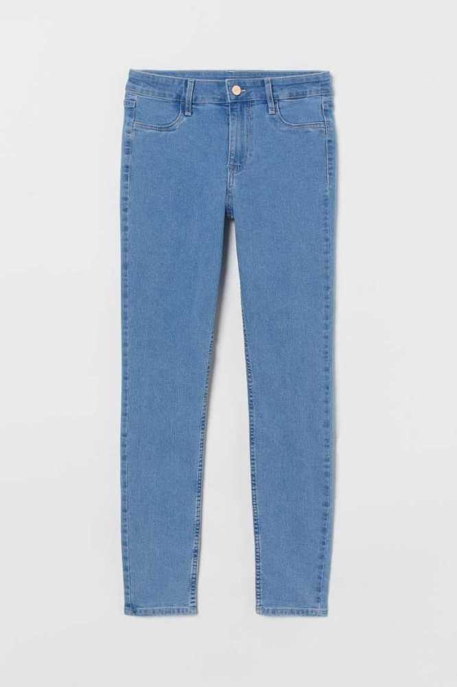 H&M Schlank Regular Ankle Jeans Damen Dunkelblau | 3208-RKLIN