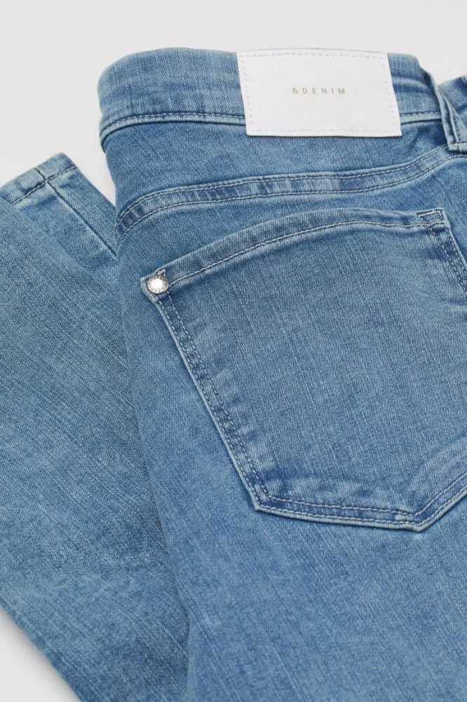 H&M Schlank Regular Jeans Damen Dunkelblau | 5817-GAESN