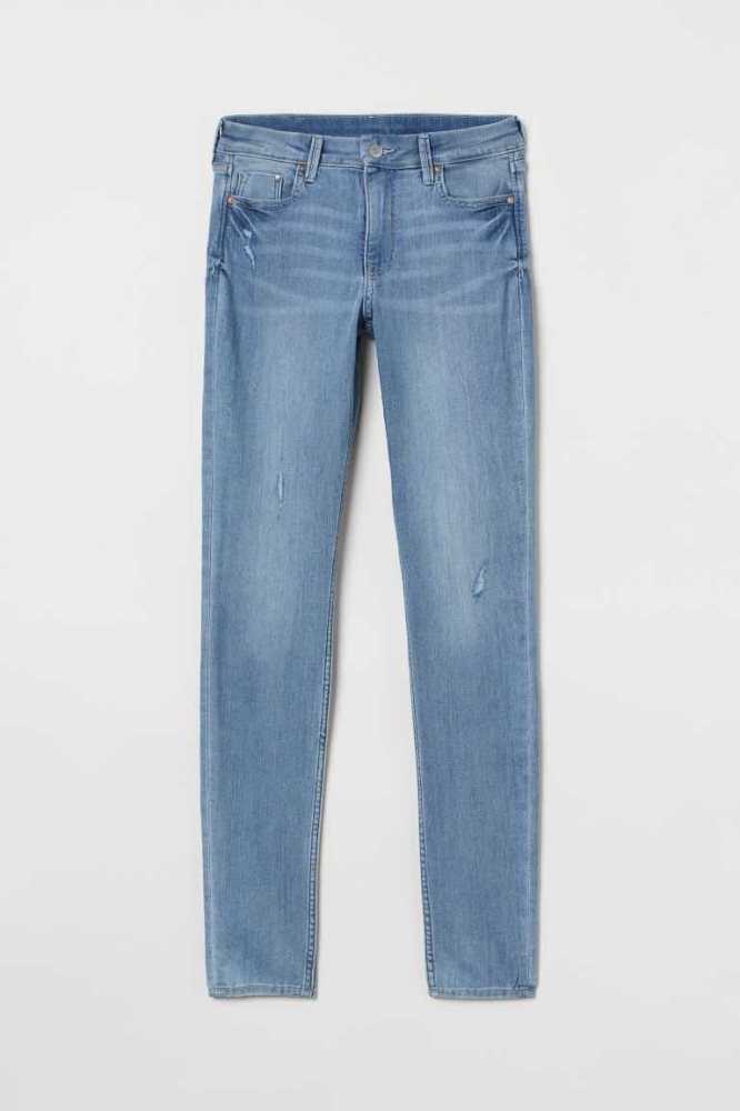 H&M Schlank Regular Jeans Damen Dunkelblau | 5817-GAESN