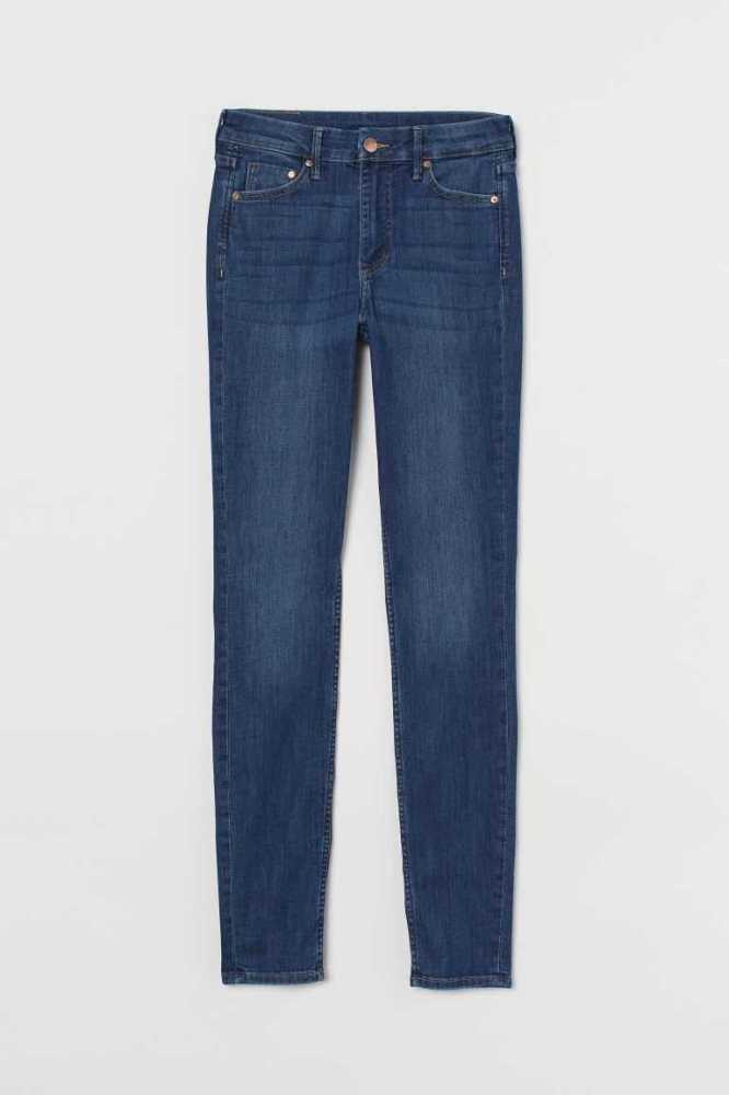 H&M Schlank Regular Jeans Damen Dunkelblau | 5817-GAESN