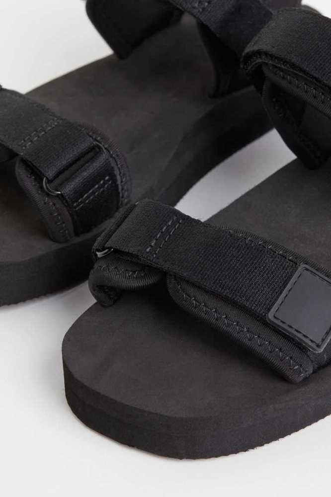 H&M Scuba-look Sandalen Kinder Schwarz | 2359-ERODK