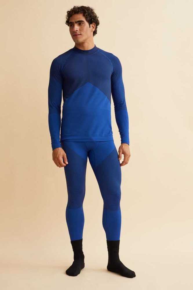 H&M Seamless Base Layer Sportbekleidung Herren Dunkelgrau | 7092-USAKM