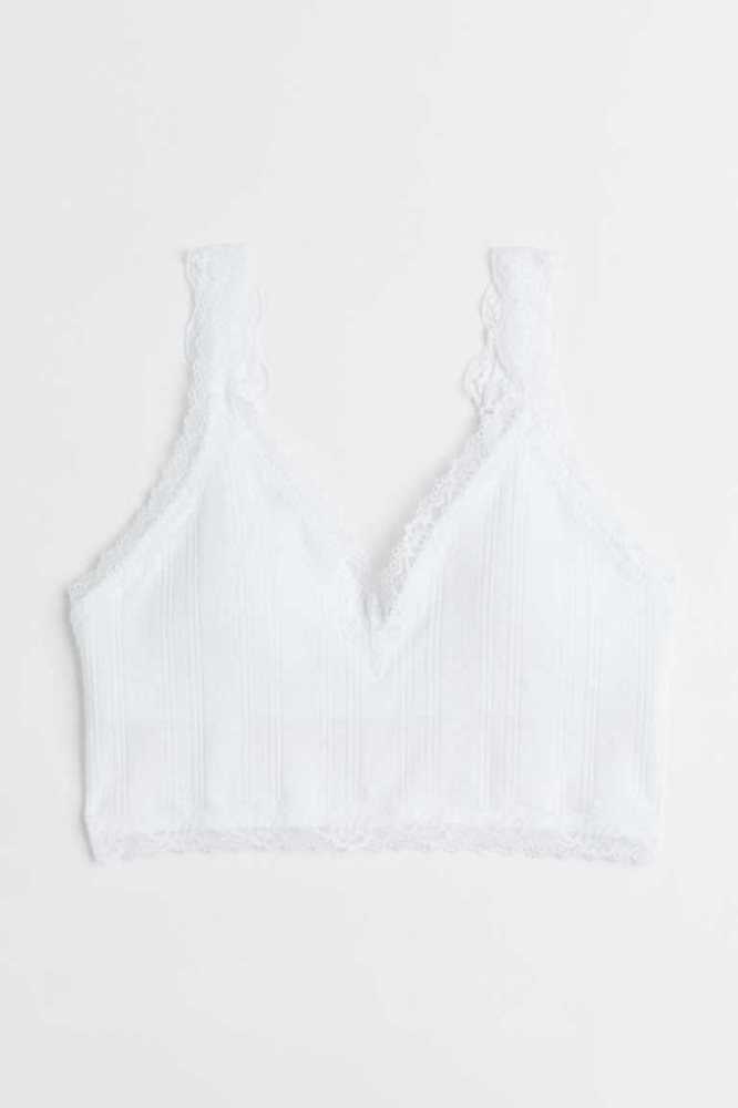 H&M Seamless Gepolstert Jersey Bra Unterwäsche Damen Weiß | 1739-HUVDC