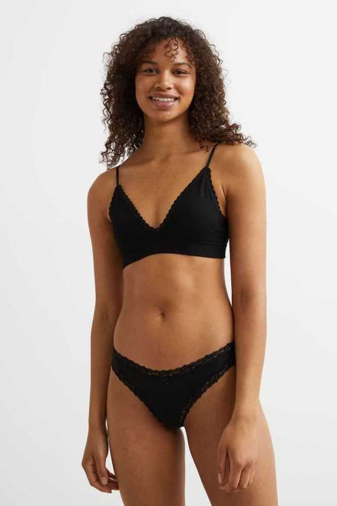 H&M Seamless Gepolstert Jersey Bra Unterwäsche Damen Lila | 5417-IEQMZ