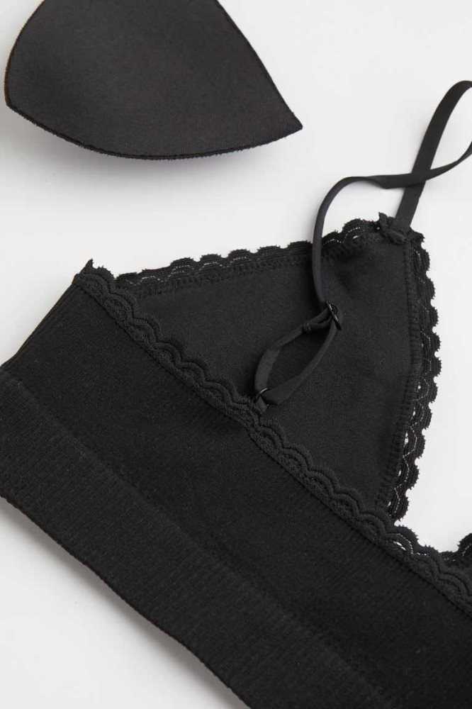 H&M Seamless Gepolstert Jersey Bra Unterwäsche Damen Hellolivgrün Grün | 6342-IVYJP