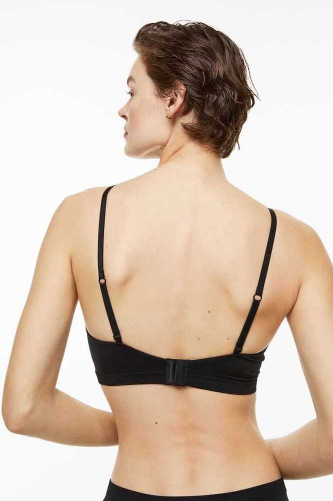 H&M Seamless Jersey Push-up Bra Unterwäsche Damen Schwarz | 7348-MCQTI