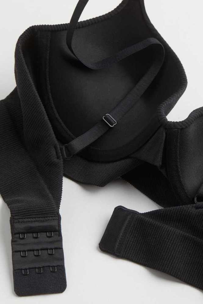 H&M Seamless Push-up Bra Unterwäsche Damen Schwarz | 1903-RLSKQ