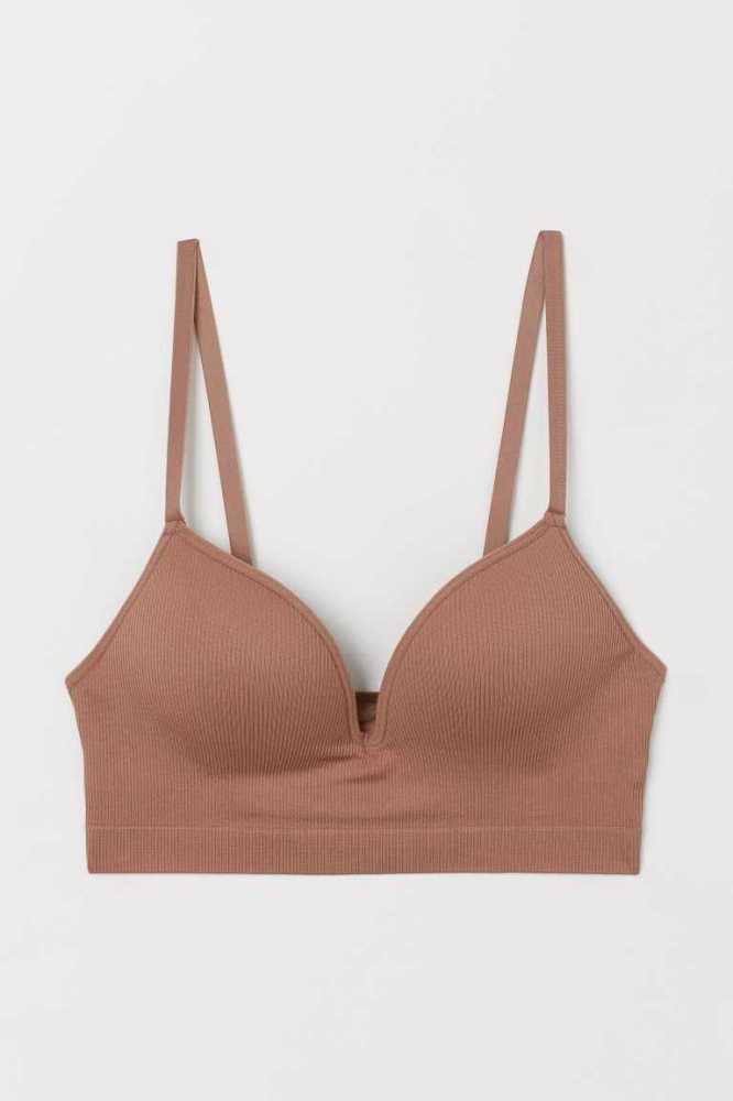 H&M Seamless Push-up Bra Unterwäsche Damen Schwarz | 5012-NYUXO