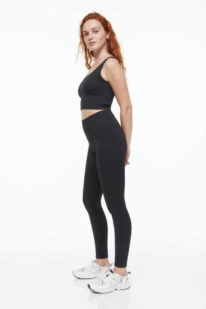 H&M Seamless Sports Leggings Hose Damen Mintfarben Grün | 2710-WLUVQ