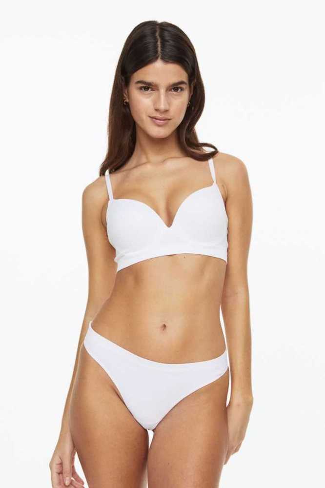 H&M Seamless Super Push-up Bra Unterwäsche Damen Dunkelgrau | 2173-UAEWF