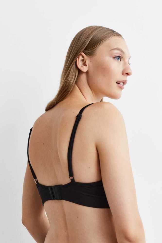 H&M Seamless Super Push-up Bra Unterwäsche Damen Schwarz | 2746-GSHMW