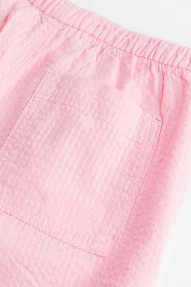 H&M Seersucker Kurze Hose Kinder Gelb | 7085-IDSGL