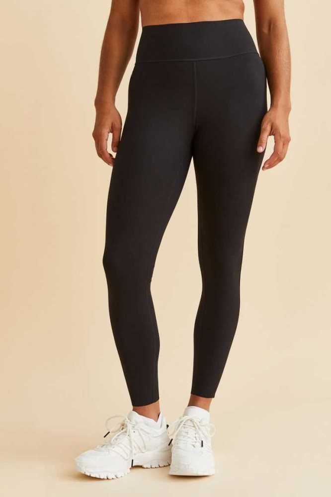 H&M Shaping Sports Leggings Hose Damen Schwarz | 3584-OECDR