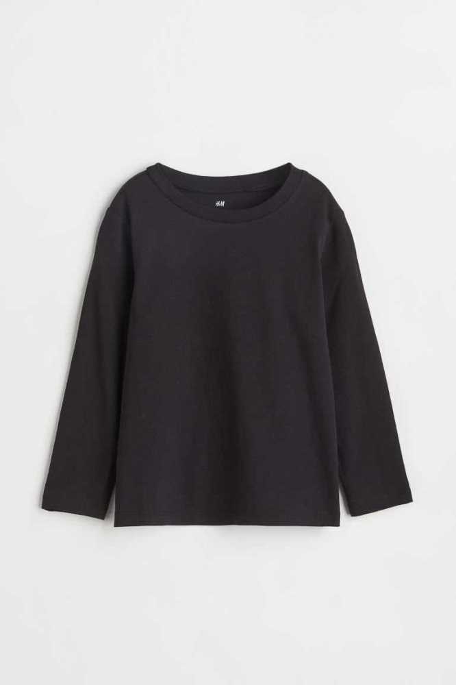 H&M Shirt Jersey Kinder Hellgrün | 3876-UKTDG