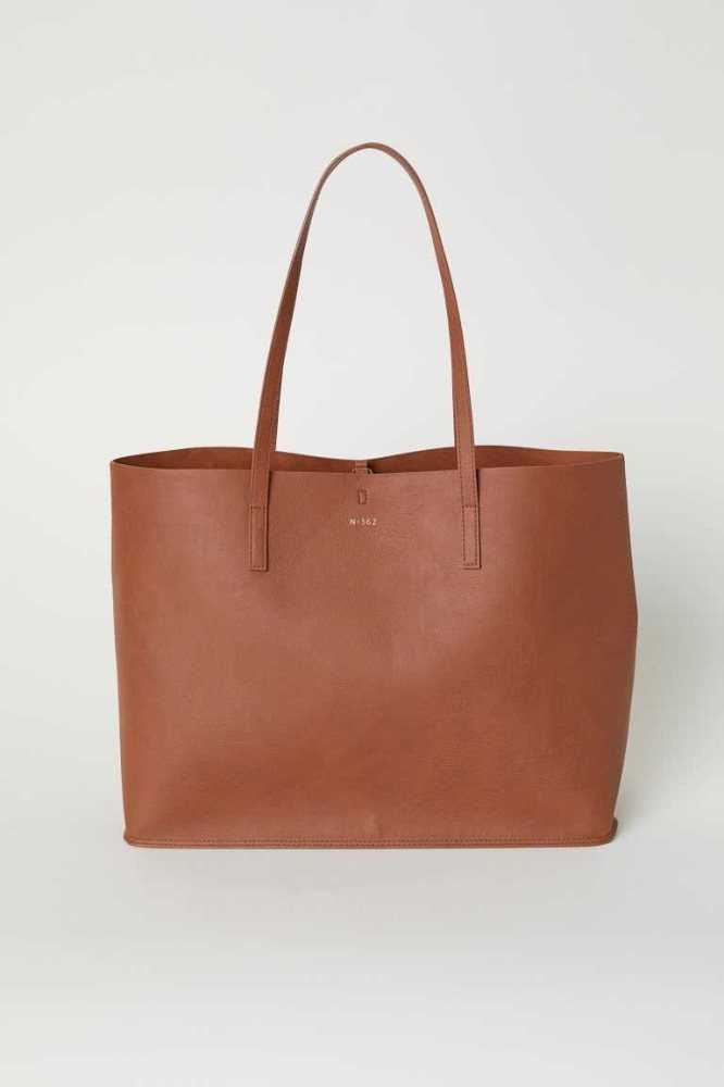 H&M Shopper Tasche Damen Braun | 7846-ERMSQ