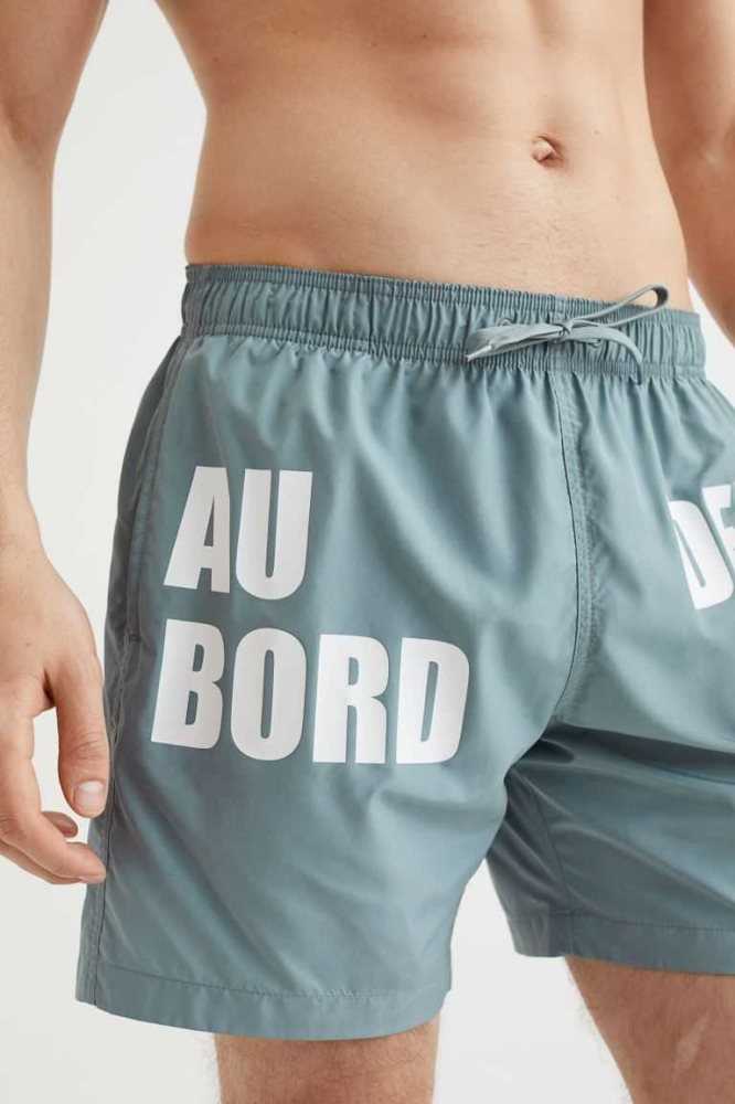 H&M Shorts Bademode Herren Dunkelolivgrün Grün | 2741-RZPJX