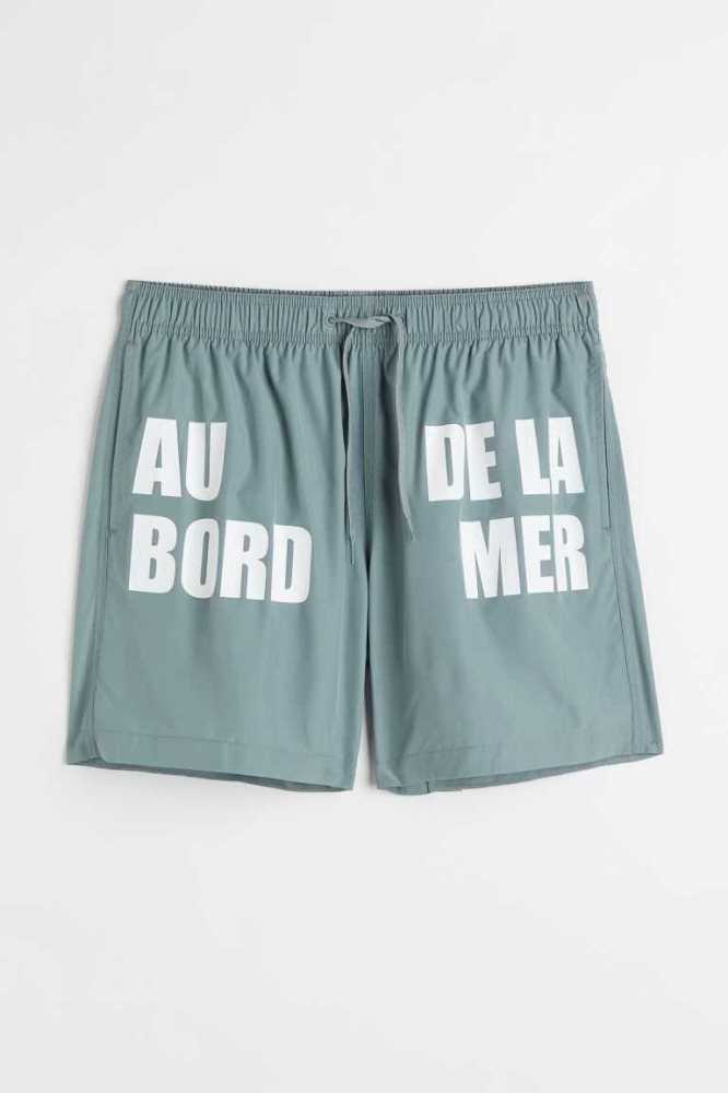 H&M Shorts Bademode Herren Dunkelolivgrün Grün | 2741-RZPJX