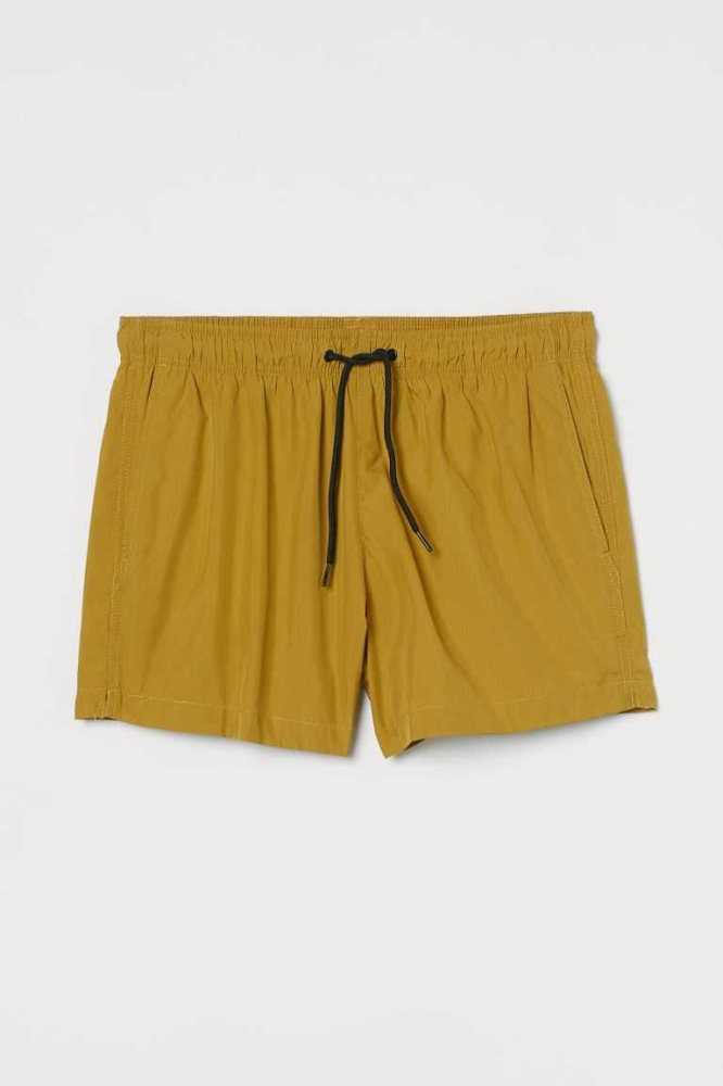 H&M Shorts Bademode Herren Gelb | 9425-NQTWF