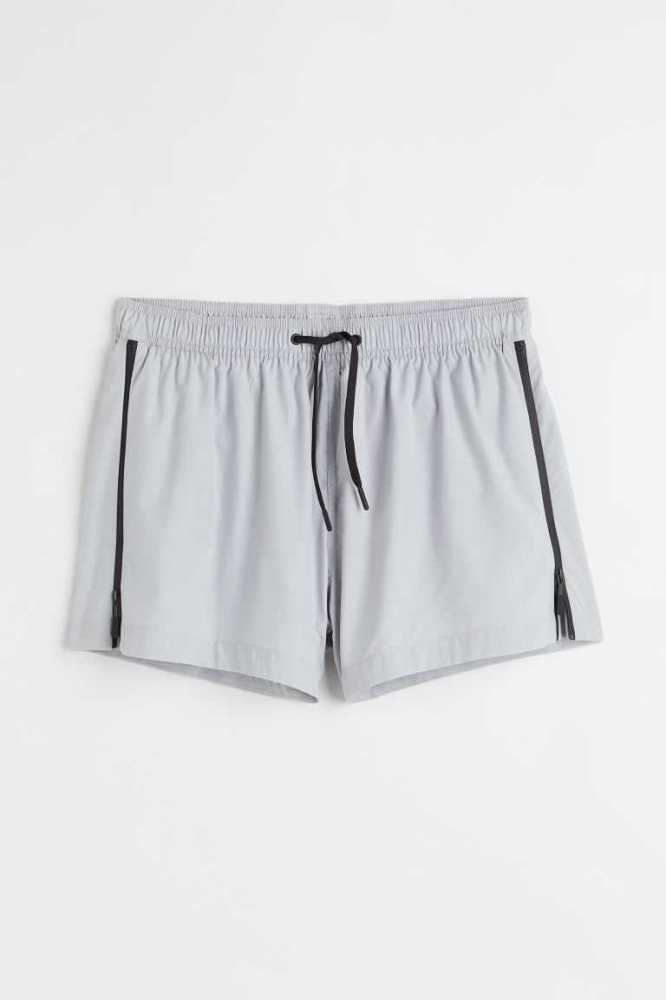 H&M Shorts Bademode Herren Hellgrau | 9137-VMRKX