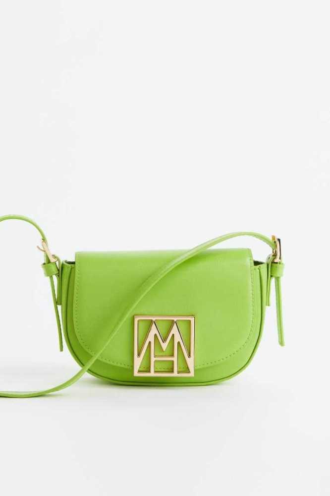 H&M Shoulder Tasche Damen Hellgrün | 4189-MHCGV