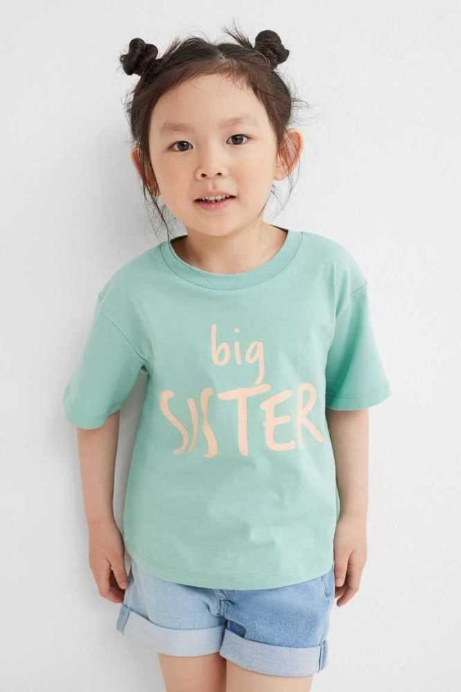 H&M Sibling Oberteile Kinder Hellorange | 0851-PRXTN