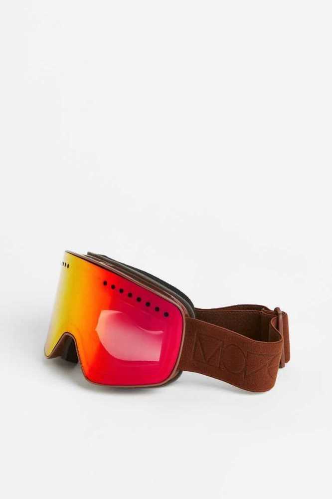 H&M Ski Goggles Sonnenbrille Herren Braun Orange | 9754-SXIUG