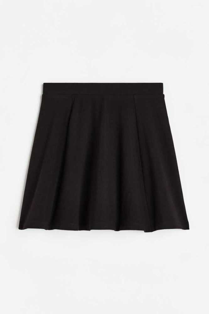 H&M Skirt Jersey Kinder Schwarz | 2450-NRTSG