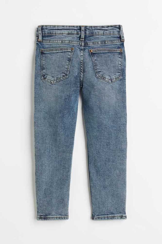 H&M Slim FitReinforced Knees Jeans Kinder Hellblau | 6597-UPNQZ