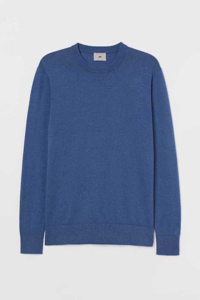 H&M Slim Fit Cashmere-blend Pullover Herren Dunkelgrün | 6532-XAMFW